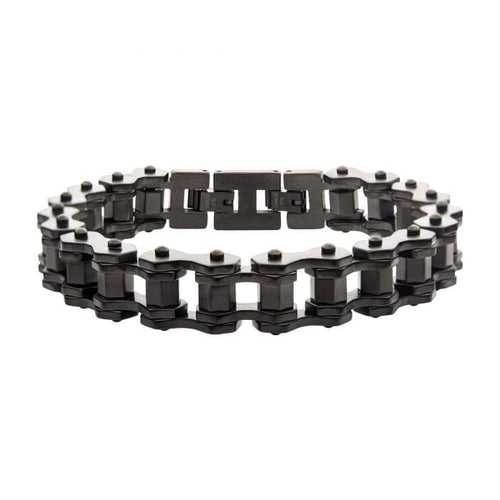 Black Stainless Steel Bike Chain Bracelet