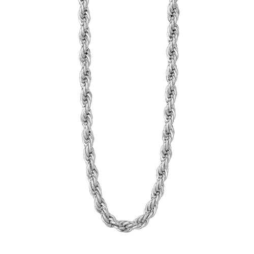 Silver Tone Stainless Steel 5mm French Rope Chain