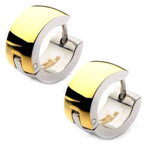 Golden and Silver Tone Stainless Steel Dual Tone Huggies