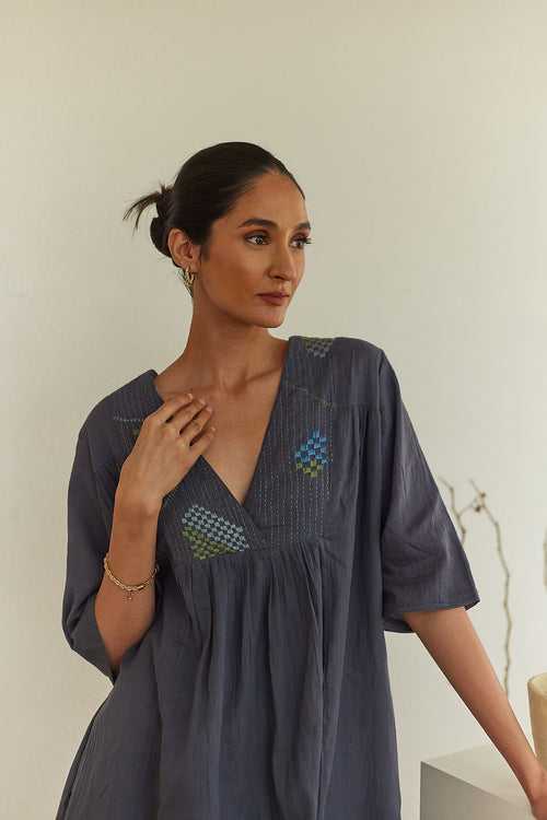 Zypher V Neck Embroidered Tunic