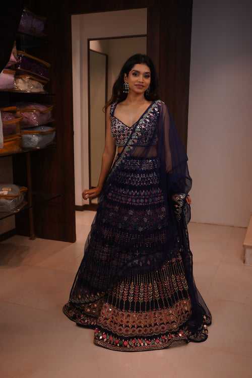 Navy Blue Lehenga