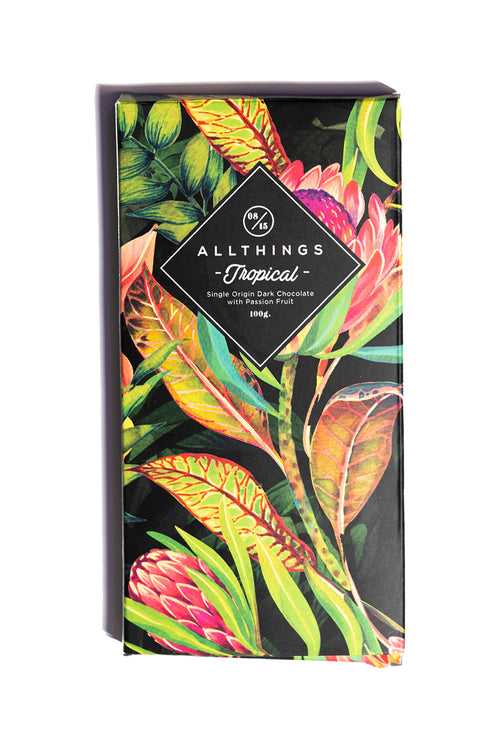 All Things Tropical – 72% Dark Chocolate with Passionfruit