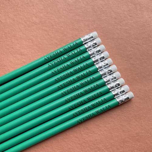 Personalised Emerald Pencils