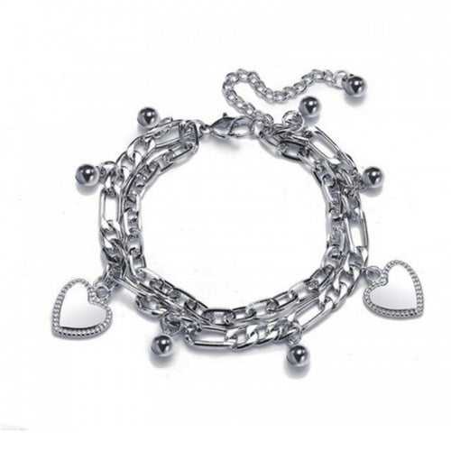 Dual Heart Link Bracelet