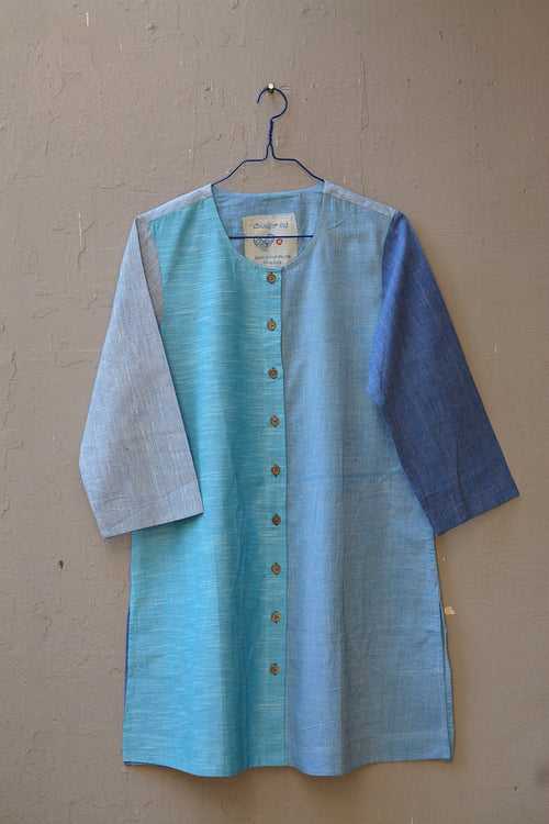 Blue Upcycled Tunic in Size 'M'