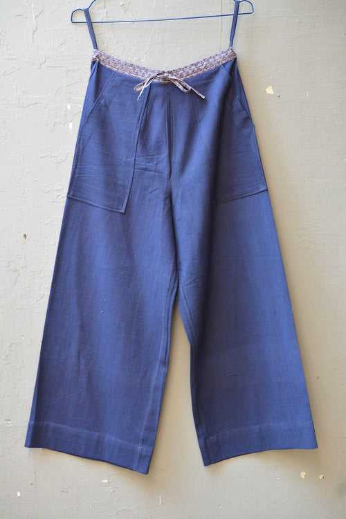 Navy Blue Straight Pants in Size 'S'