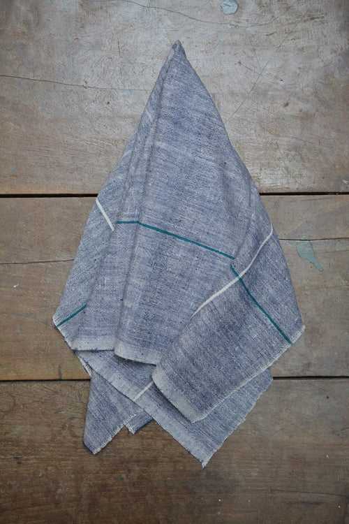 Blue Chambray Cotton Handkerchief.