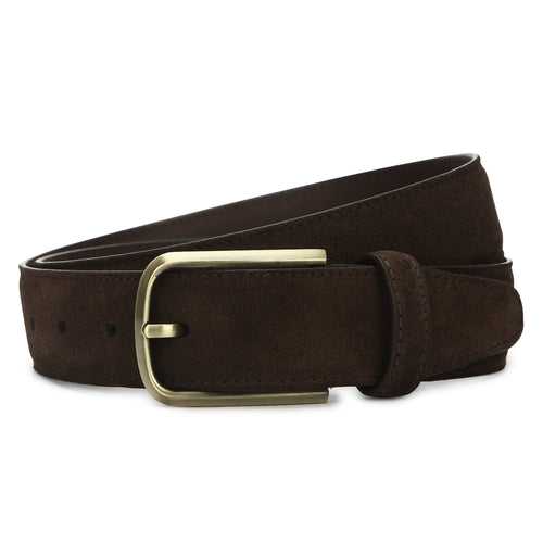 Spiff: Coffee Brown Suede Belt