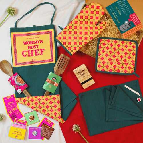 Customized Green Mummy da Dhaba Rasoi Kit - Best Gift for Mom