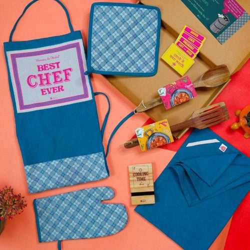 Customized Blue Mummy da Dhaba Rasoi Kit - Best Gift for Mom