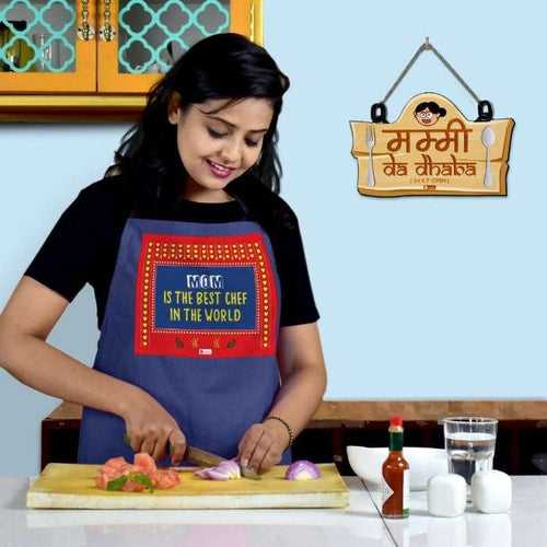 Mom Is The Best Chef In The World Apron and Mummy Da Dhaba Wall Hanging