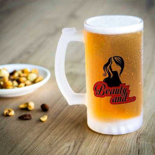 Beauty and Digital Printed Beer Mug Gift for Girlfriend