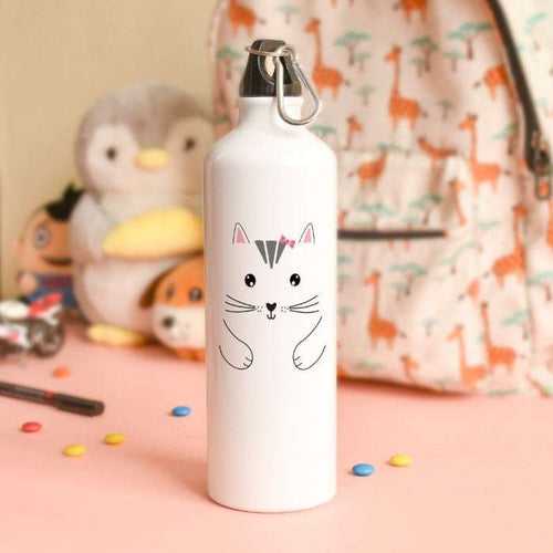 Indigifts Cute Kity Printed Sipper Bottle