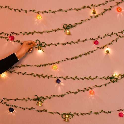 Diy Bells And Leaf String Christmas Light