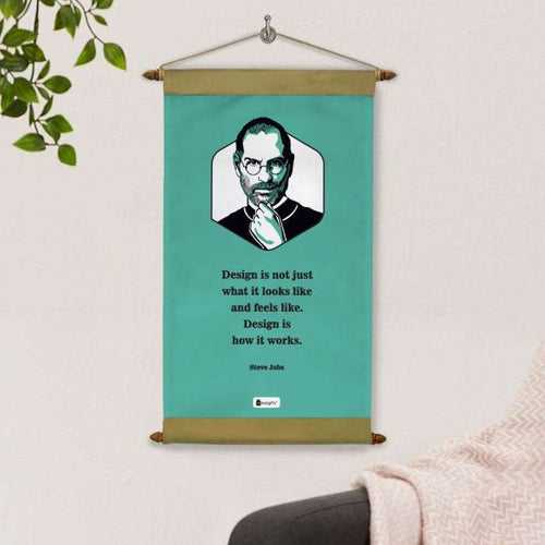 Steve Jobs Inspirational Quote Scroll