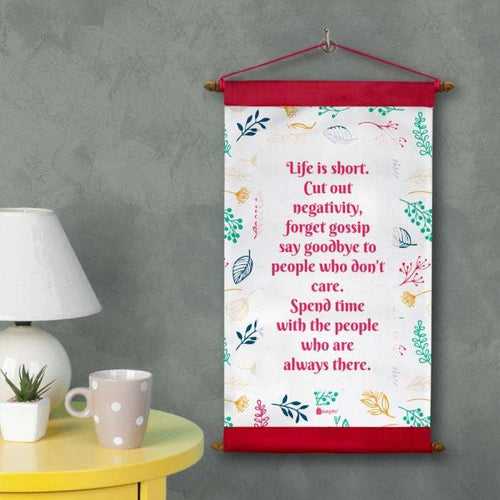 Say Good Bye to Negative Thoughts Wall Decor Scroll