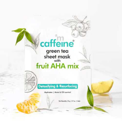 Fruit AHA Mix Green Tea Sheet Mask for Acne & Oil Control - 20g