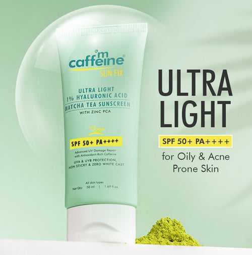 Sun Fix Ultra Light 1% Hyaluronic Acid Matcha Tea Sunscreen SPF 50+ PA++++