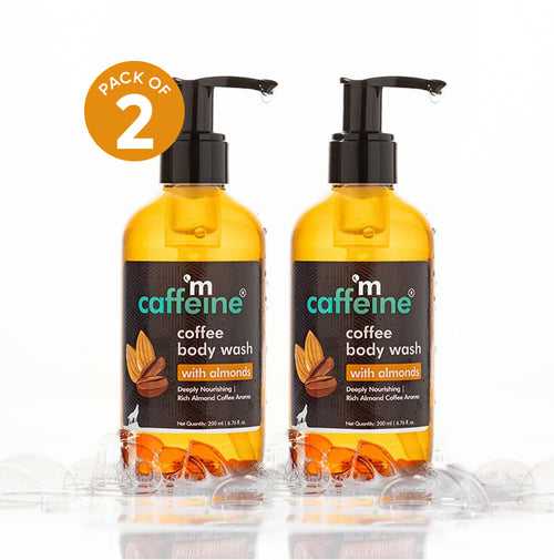 Coffee Body Wash with Almonds for Energizing & De-Tan -200ml - Pack of 2