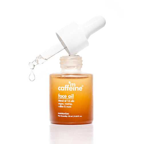 Coffee Face Oil for Dewy Glow | Blend of 14 Oils | Repairs Skin Barrier & Fights Dullness - 20 ml