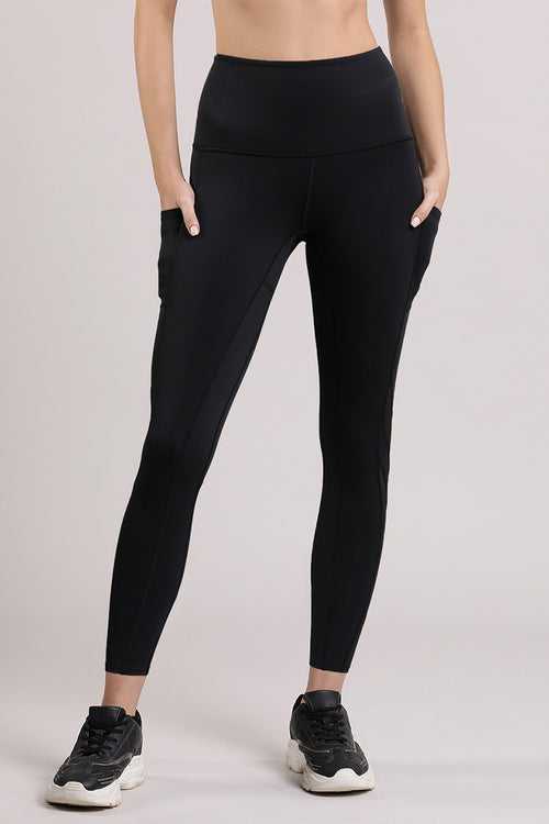 Energize Panelled Tights - Black