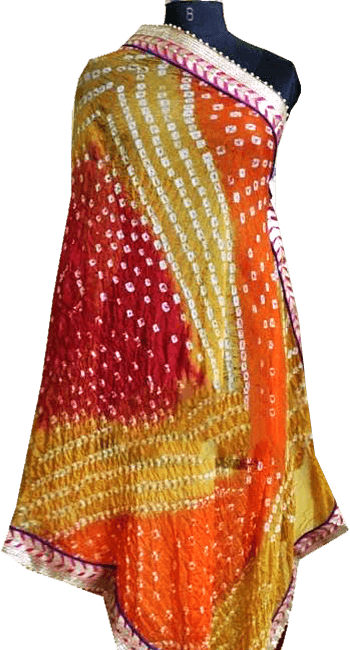 89011A - Bandhani Cotton Dhupatta (Multi Colour)
