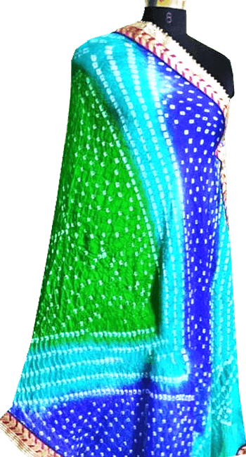 89018A - Bandhani Cotton Dhupatta (Multi Colour)