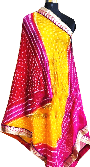 89019A - Bandhani Cotton Dhupatta (Multi Colour)