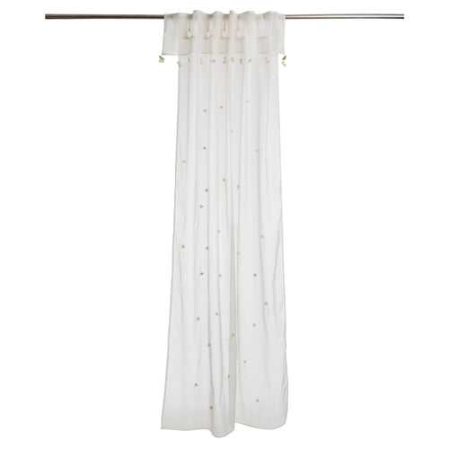 White Mogra Curtain with Valence