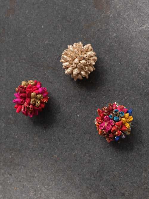 Mogra coin brooches - Set of 3