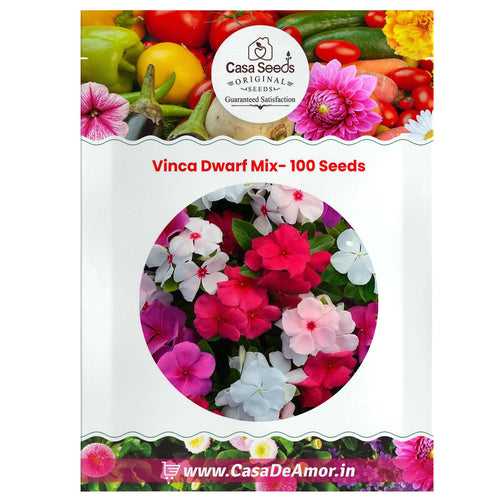 Vinca Dwarf Mix- 100 Seeds
