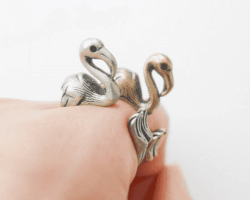 Flamingo Adjustable Ring