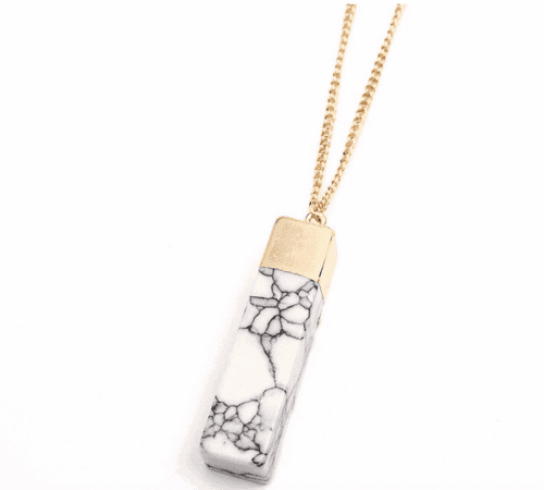 Long Marble Chain Pendant