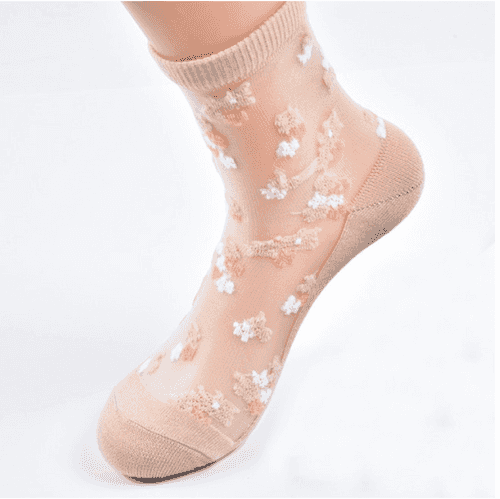 Rave Floral sheer Socks