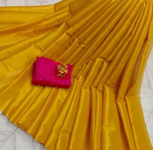 Cotton Tissue collection Saree With Designer Blouse 19693N