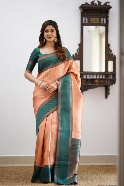 SOFT LICHI  BEAUTIFUL RICH PALLU & JACQUARD WORK ON ALL OVER THE SAREE 19629N