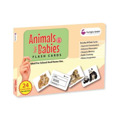 Hungry Brain Animals & Their Babies Flash Cards