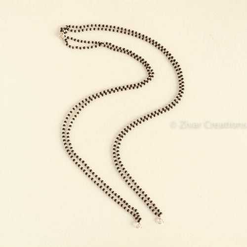 Pure Silver Long Mangalsutra chain with changeable lock