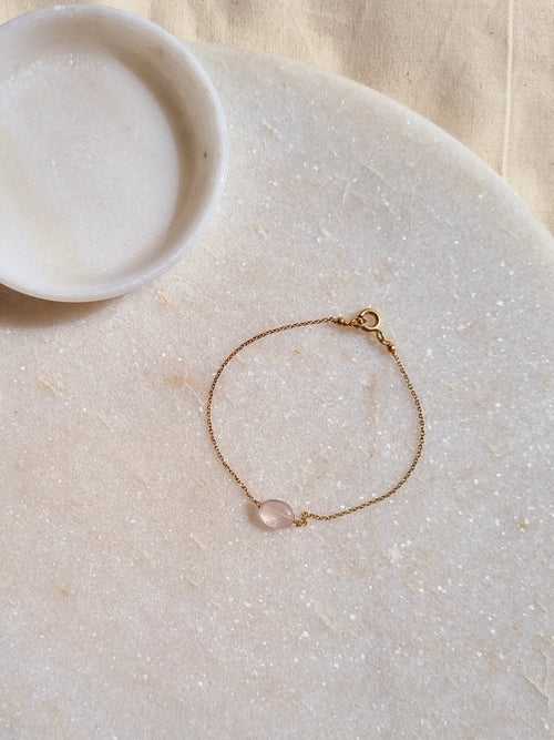 kesya - Rose quartz Oval Bracelet