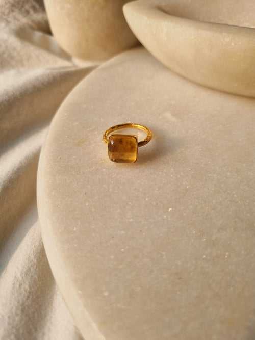 helix ring - Citrine