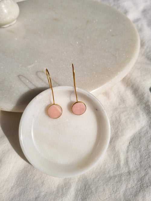 ayas - Pink Opal Round Earwire