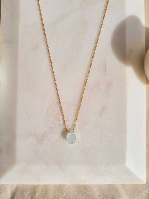 sadhir - Aquamarine Almond Shaped Drop