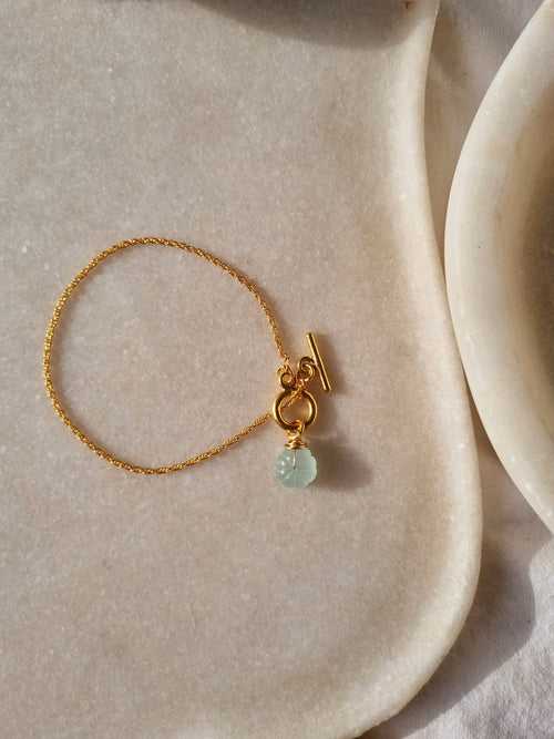 narura - Aquamarine Melon Toggle Bracelet