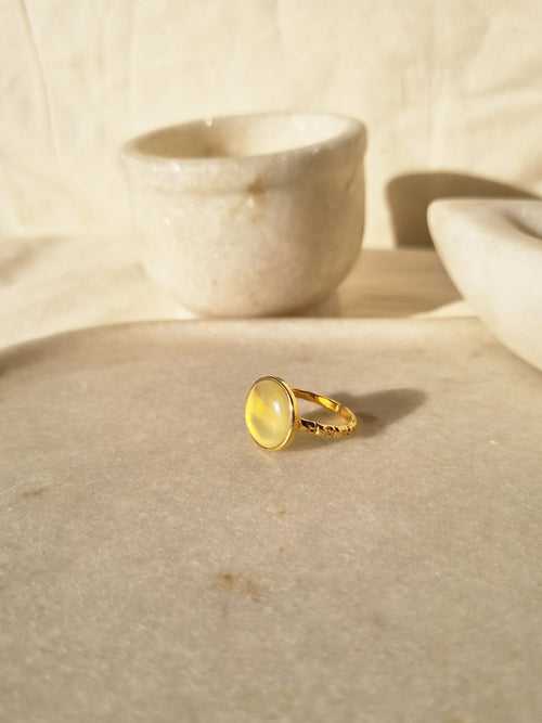 surya - Yellow Opal Sun Ring