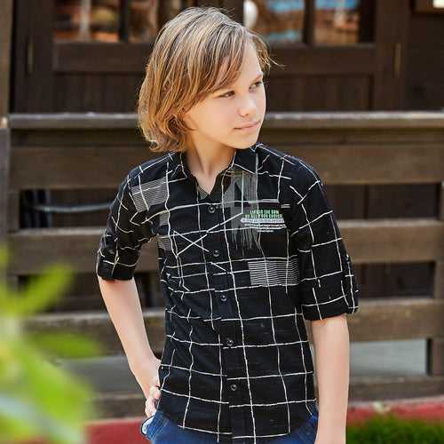 Checkmate Boredom: Elevate Casual Fun with This Unique Checked Shirt!