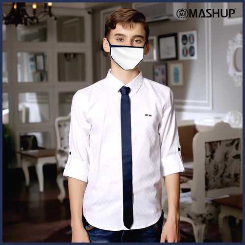 MashUp White Satin Club wear Shirt