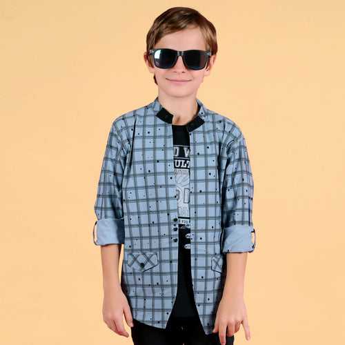 MashUp Stylish Shrug and Tshirt Set for Young boys