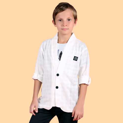 MashUp Stylish Shrug and Tshirt Set for Young boys