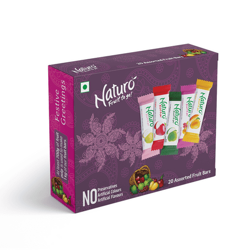 Naturo Fruit Bar-Assorted Purple Festive Pack-7g x 20 nos ( Pack of 2)