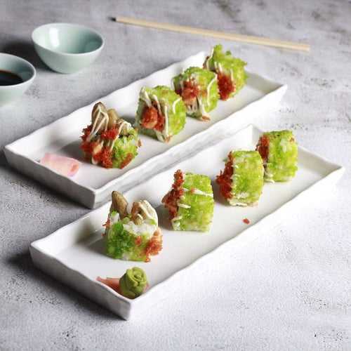 Porcelain Sushi Trays, Set of 2